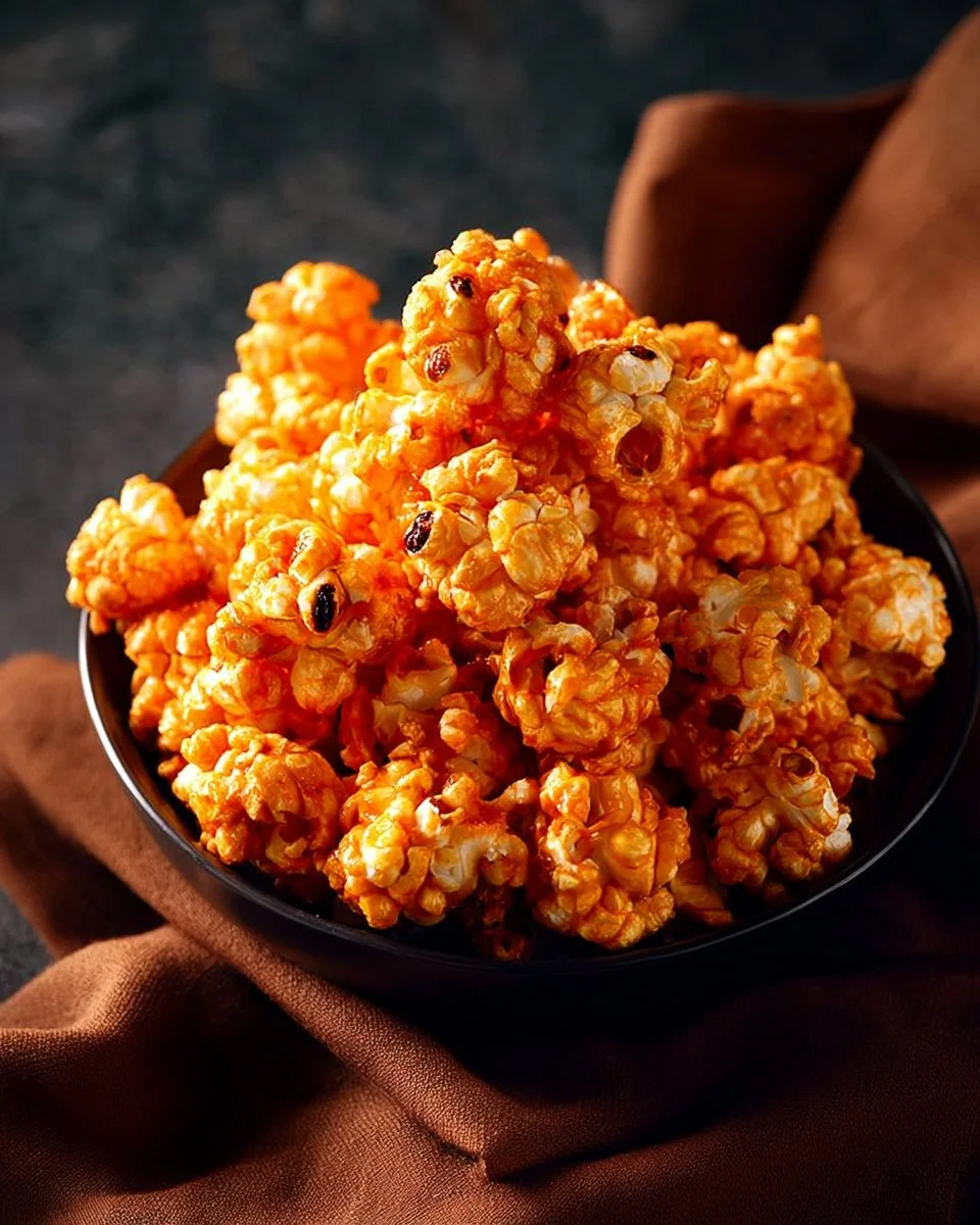 Delicious pumpkin spice popcorn balls coated in sweet seasoning