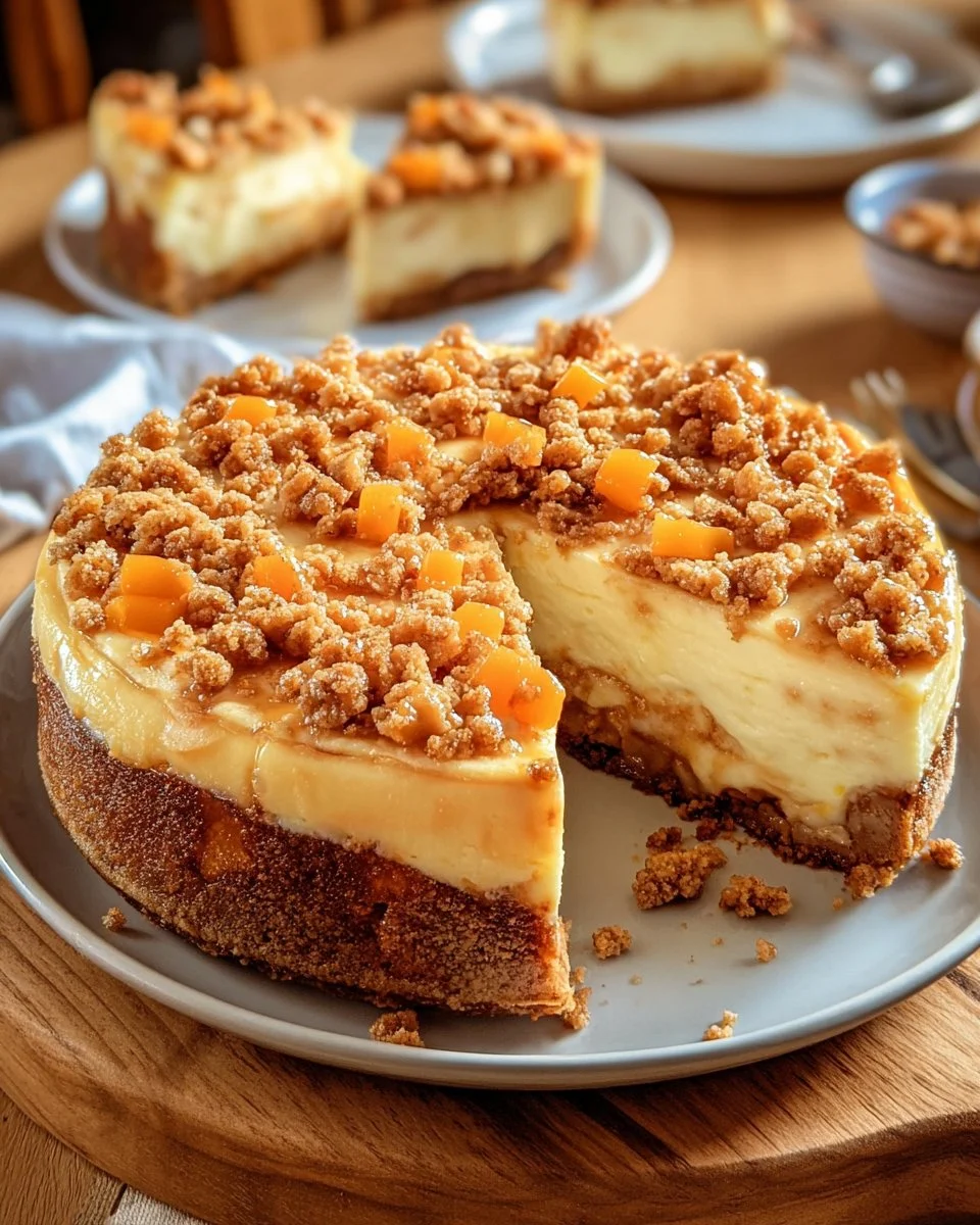 Slice of carrot cake cheesecake topped with cream cheese frosting and carrot shavings.