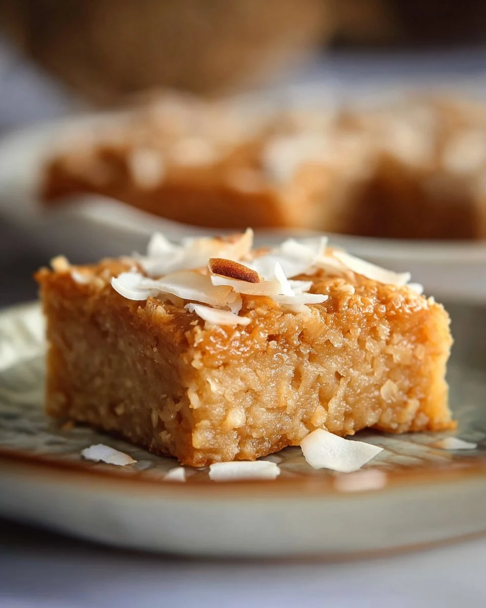 Delicious chewy coconut dessert bites ready to enjoy.