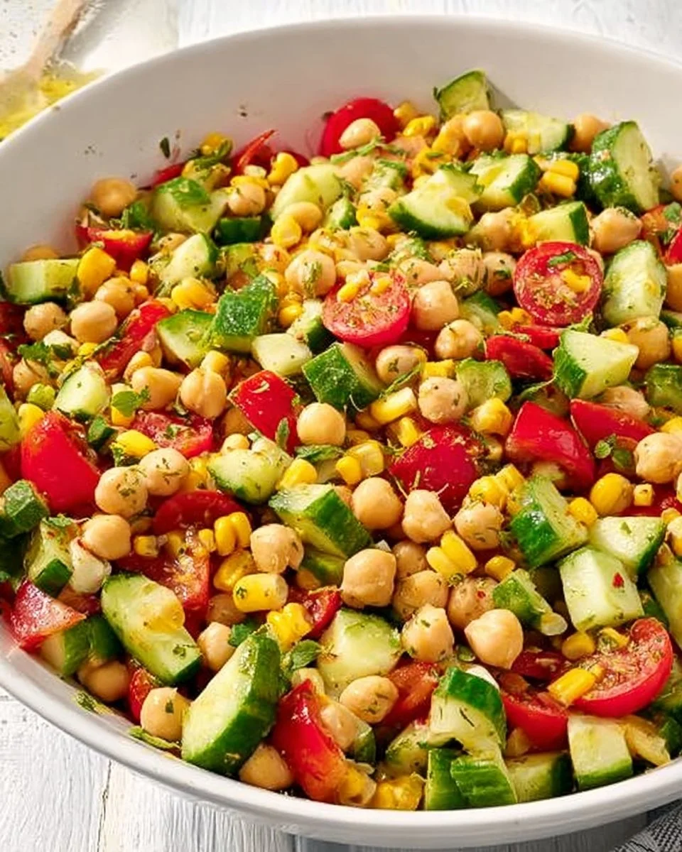 Cilantro Lime Chickpea Salad featuring fresh ingredients and vibrant flavors