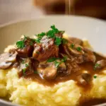Delicious Beef Stroganoff with Mashed Potatoes