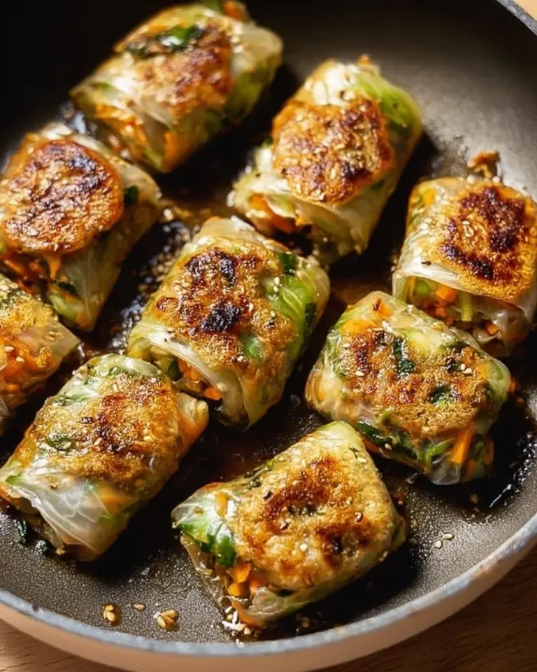 Crispy vegetable rice paper dumplings served with dipping sauce