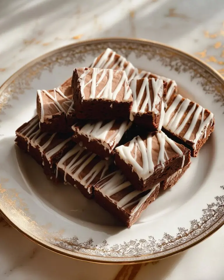 Delicious eggnog brownies topped with festive sprinkles on a plate.