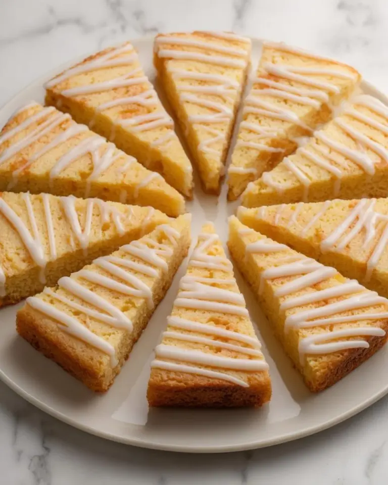 Plate of freshly baked eggnog scones garnished with holiday spices