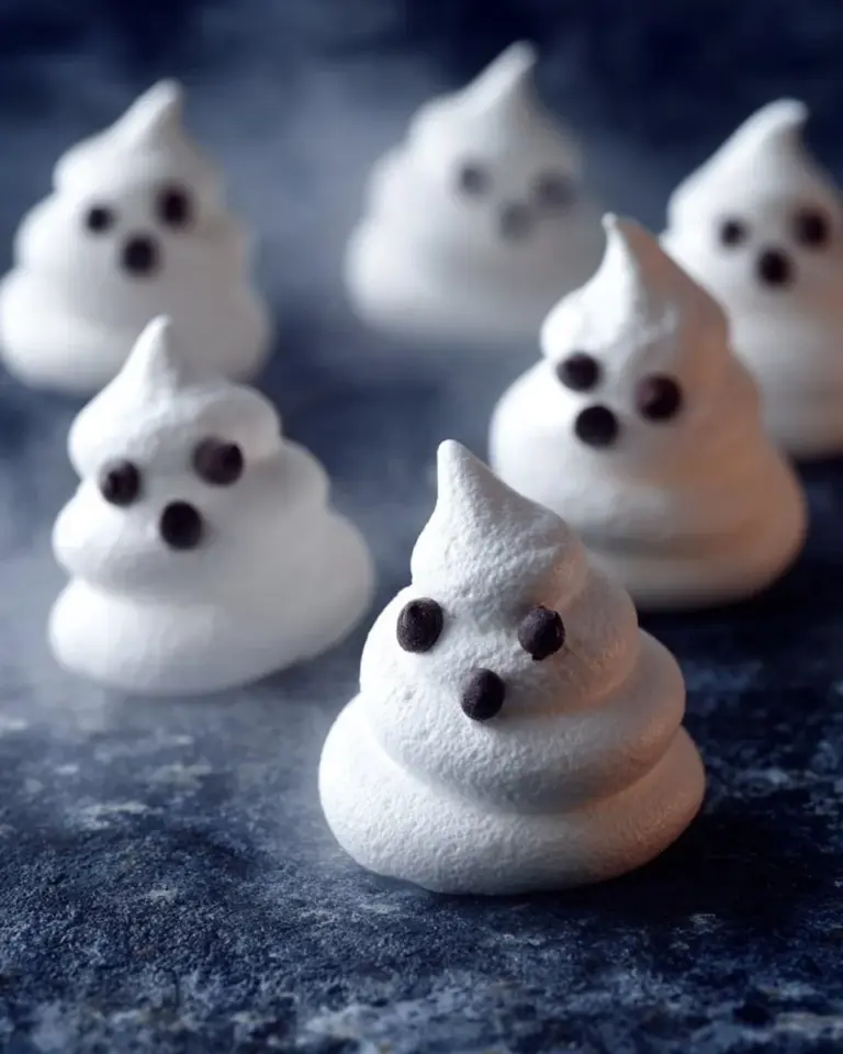 Spooky Ghost Meringues, light and airy Halloween treats