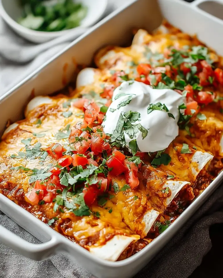 Delicious ground beef enchiladas topped with zesty sauce and cheese
