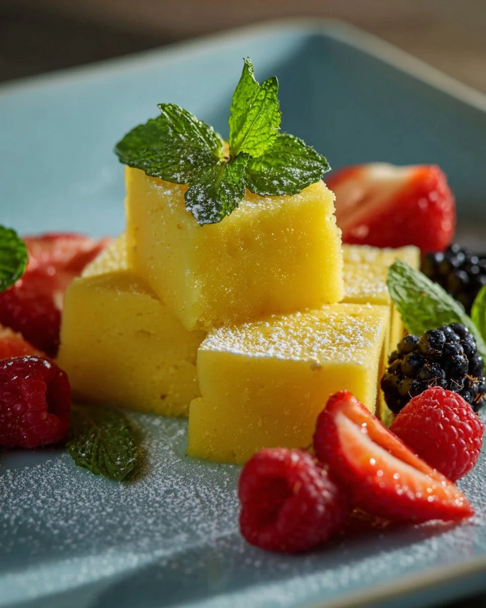 Delicious homemade lemon fudge cut into squares