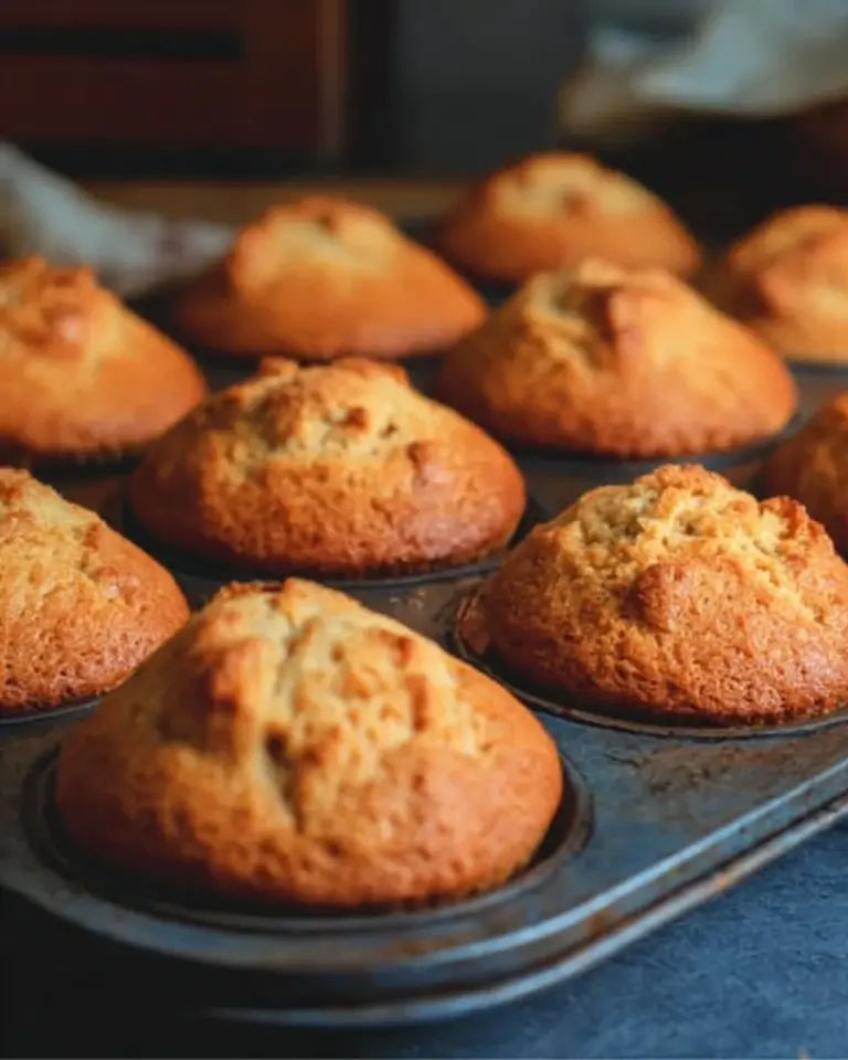 Freshly baked maple muffins with a golden brown top and maple glaze
