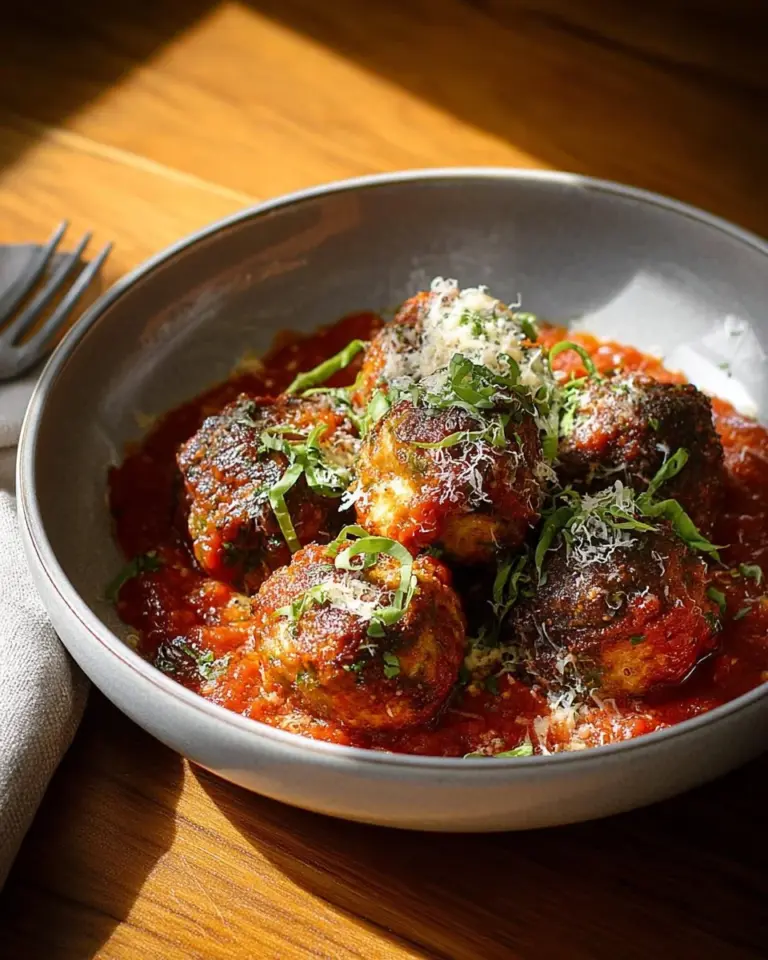 Delicious mozzarella stuffed turkey meatballs served on a plate