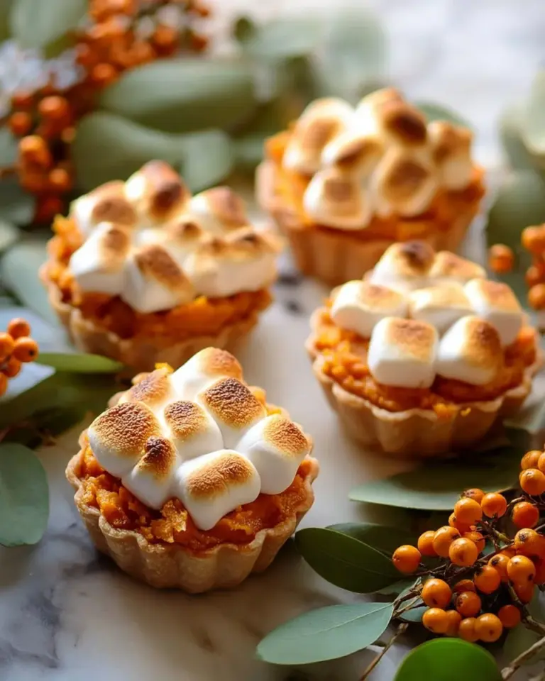Pecan Sweet Potato Casserole Cups topped with crunchy pecans