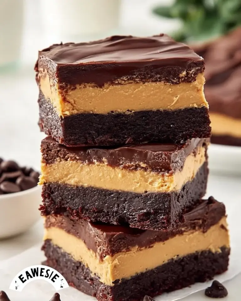 Delicious peanut butter brownies and various toppings.