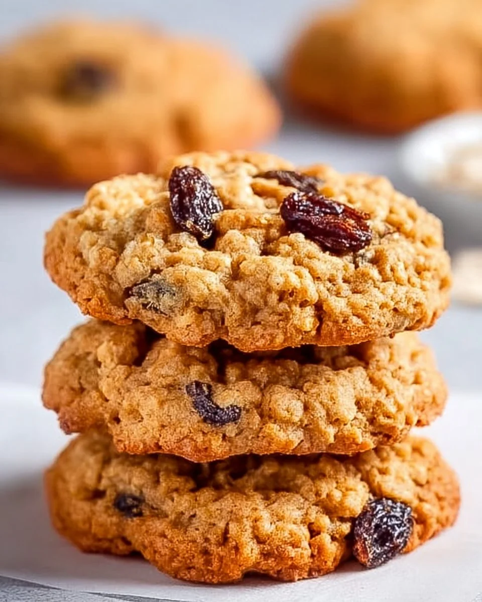 Delicious healthy oatmeal cookies displayed on a rustic wooden table