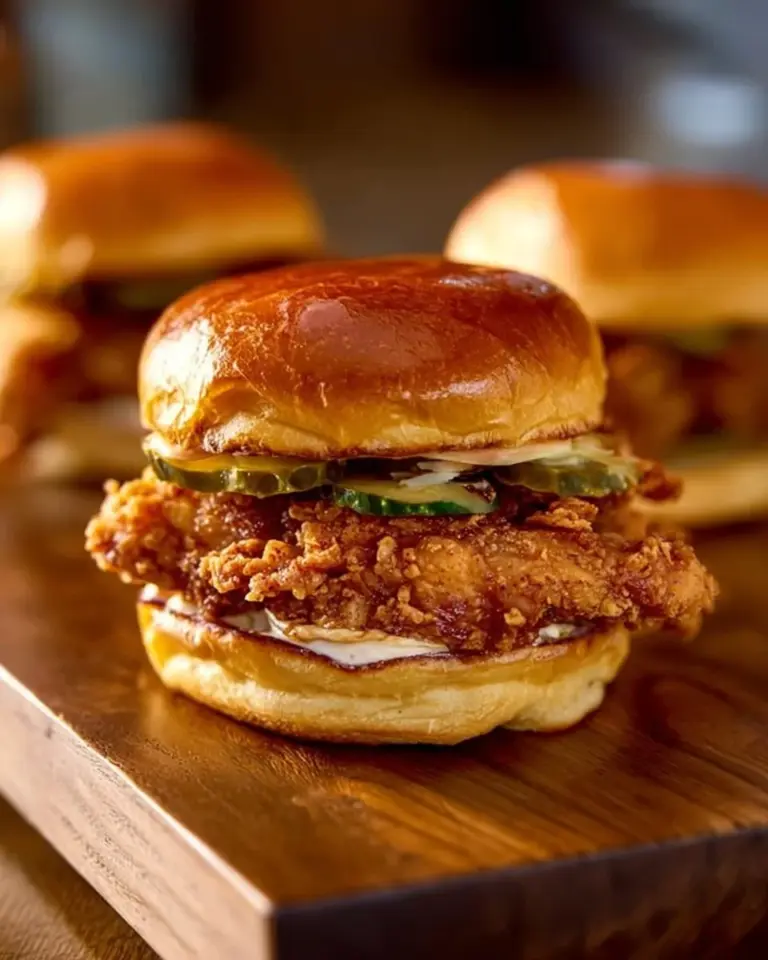 Delicious Popeyes Chicken Sandwich served with crispy fries and dipping sauce