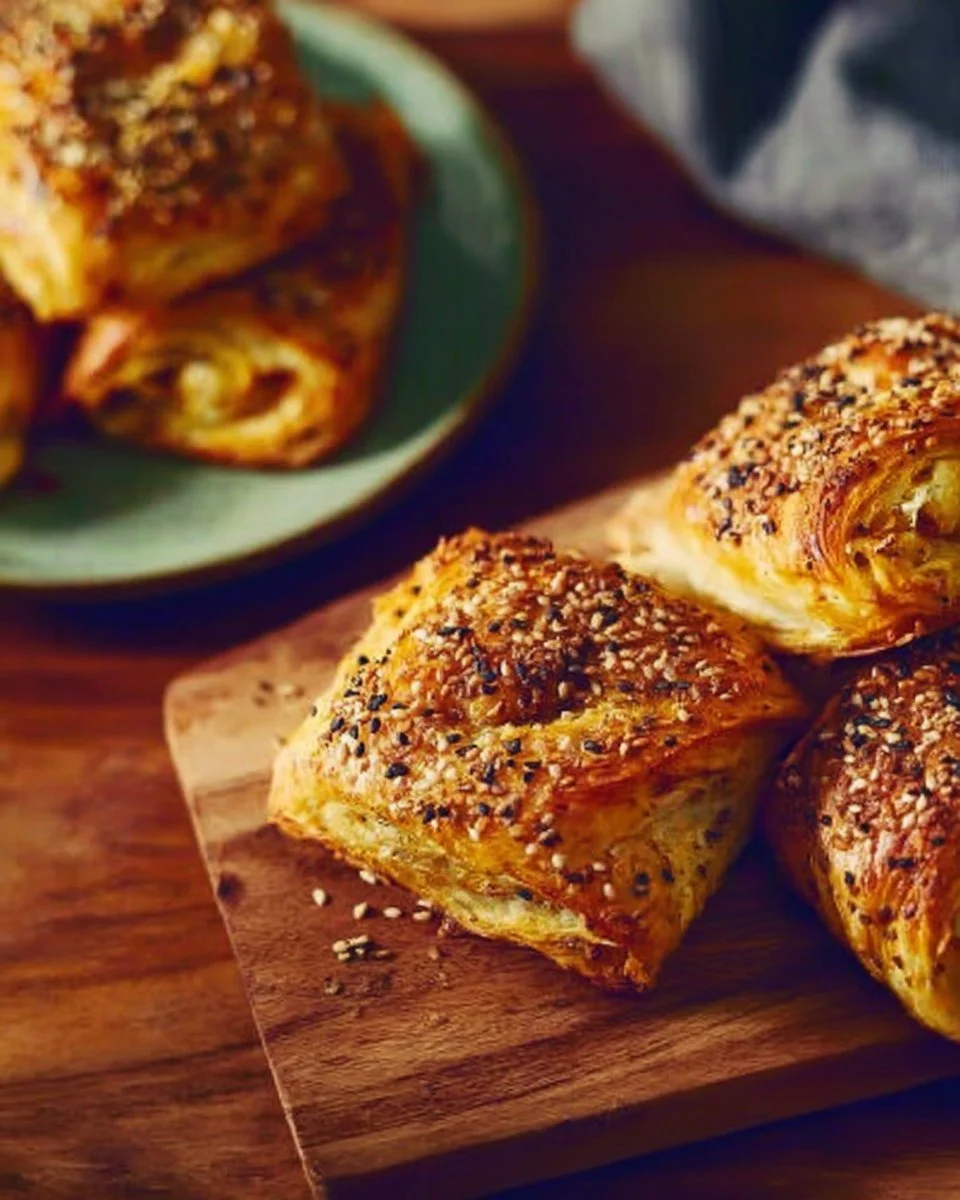Savory breakfast pop tarts filled with cheese and veggies