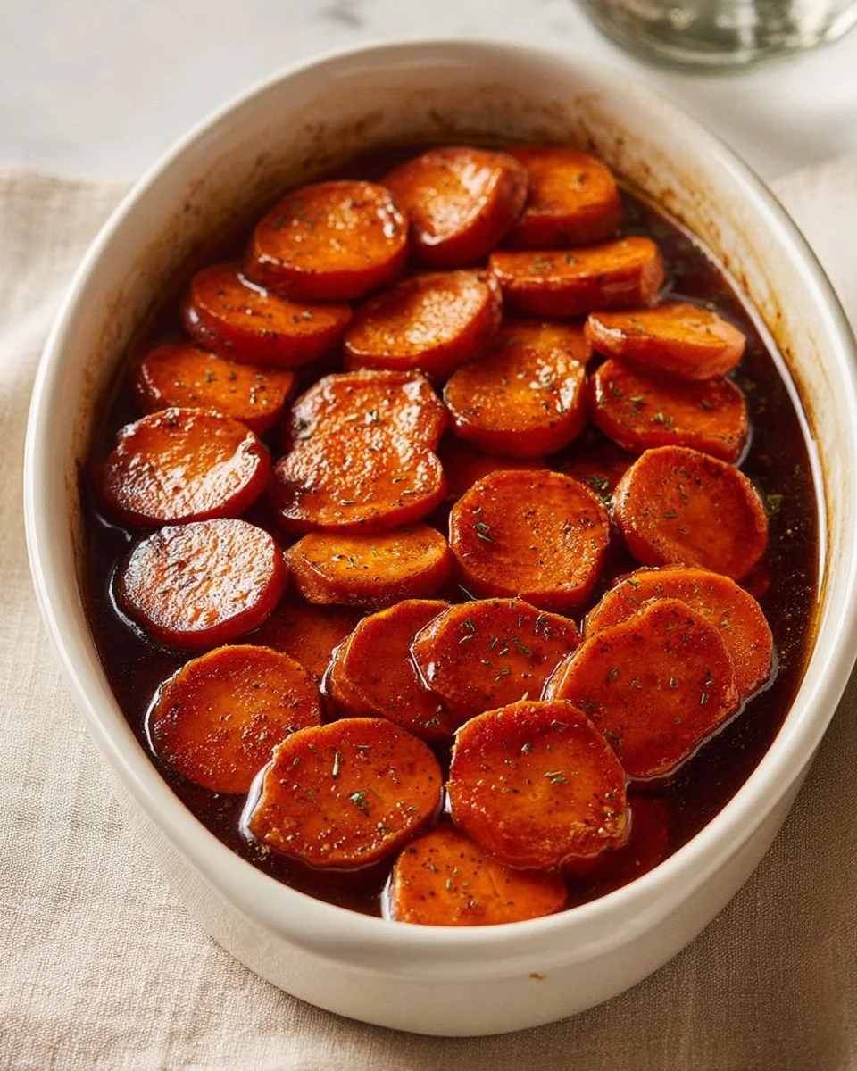 Delicious Southern candied sweet potatoes served in a bowl