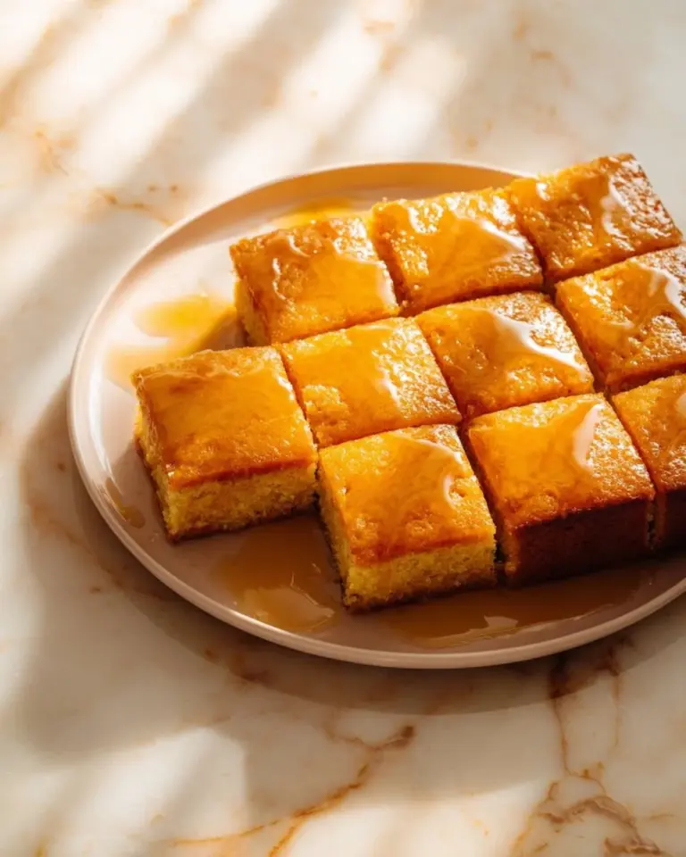 Delicious sweet potato cornbread served with honey butter