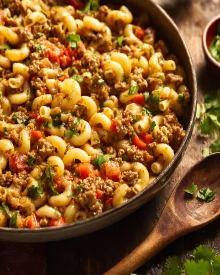 Delicious Taco Mac and Cheese served in a bowl with toppings