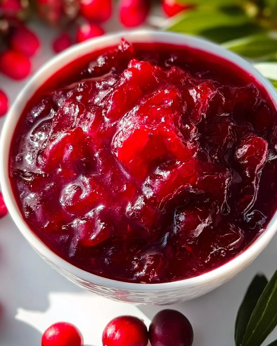 Traditional Ocean Spray cranberry sauce in a bowl ready for serving