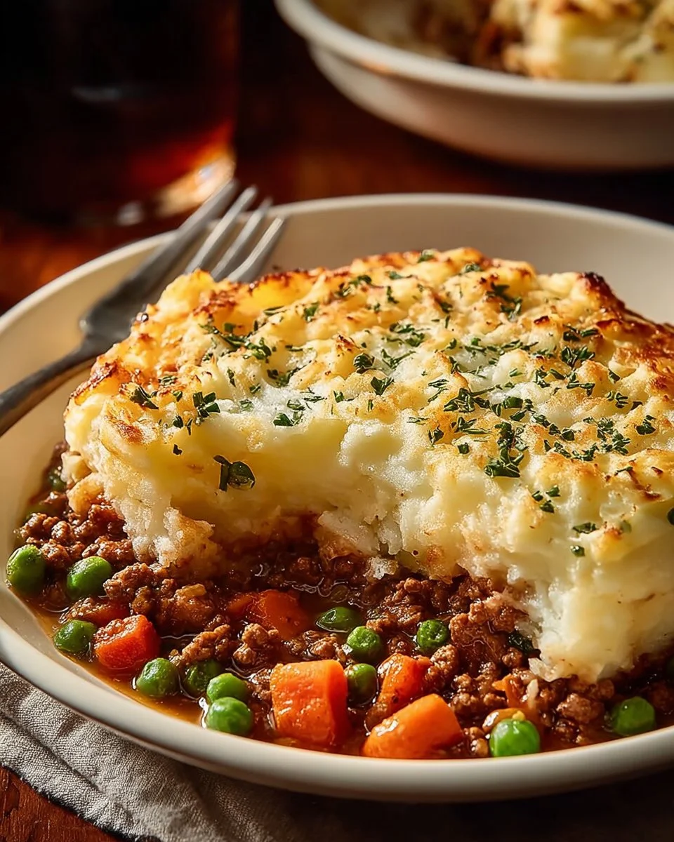 Delicious Vegan Shepherd's Pie made with lentils and veggies