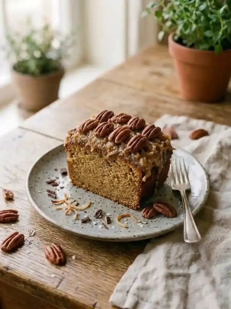 German Chocolate Pecan Pound Cake