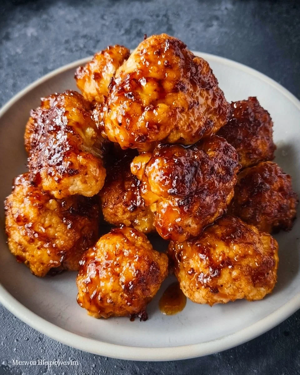 Crispy air-fryer cauliflower wings served with dipping sauce