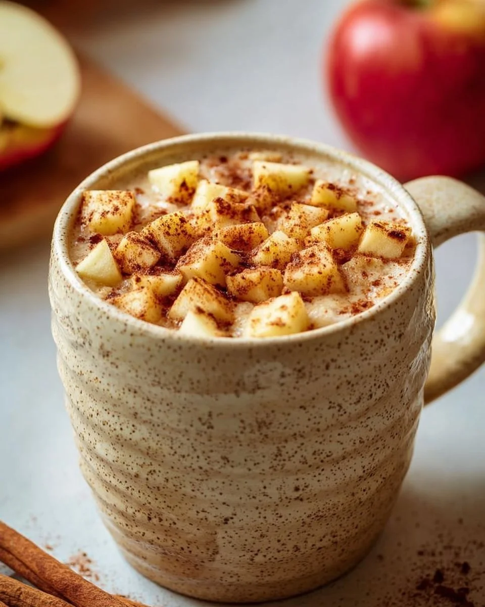 Delicious Apple Cinnamon Mug Cake served in a mug