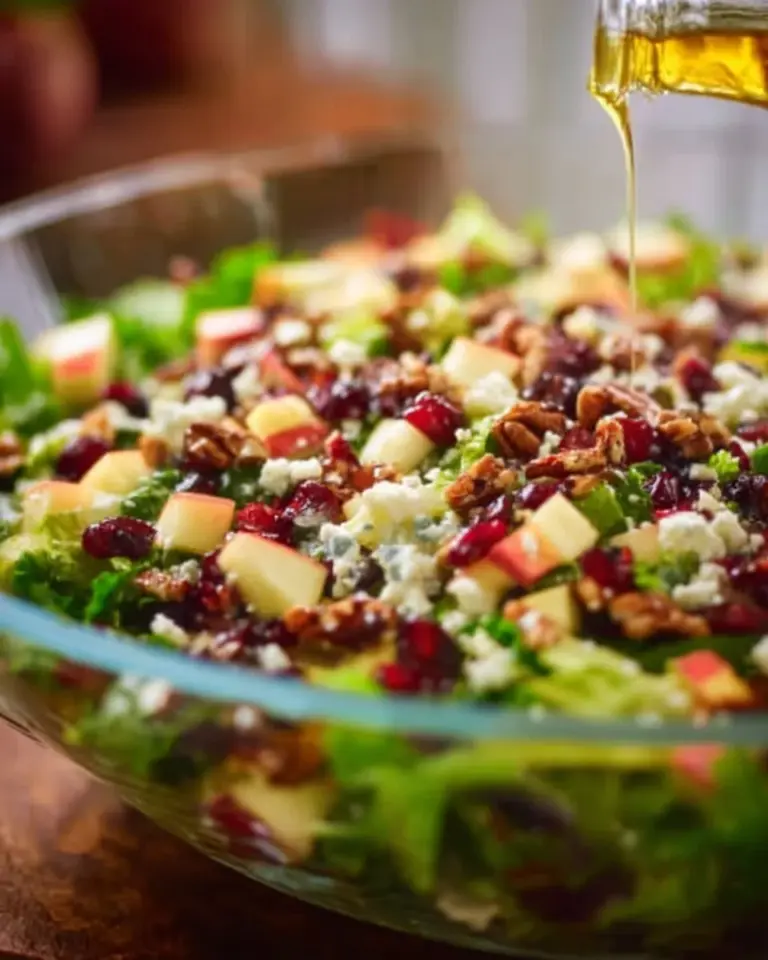 A vibrant Autumn Chopped Salad featuring seasonal vegetables and nuts.