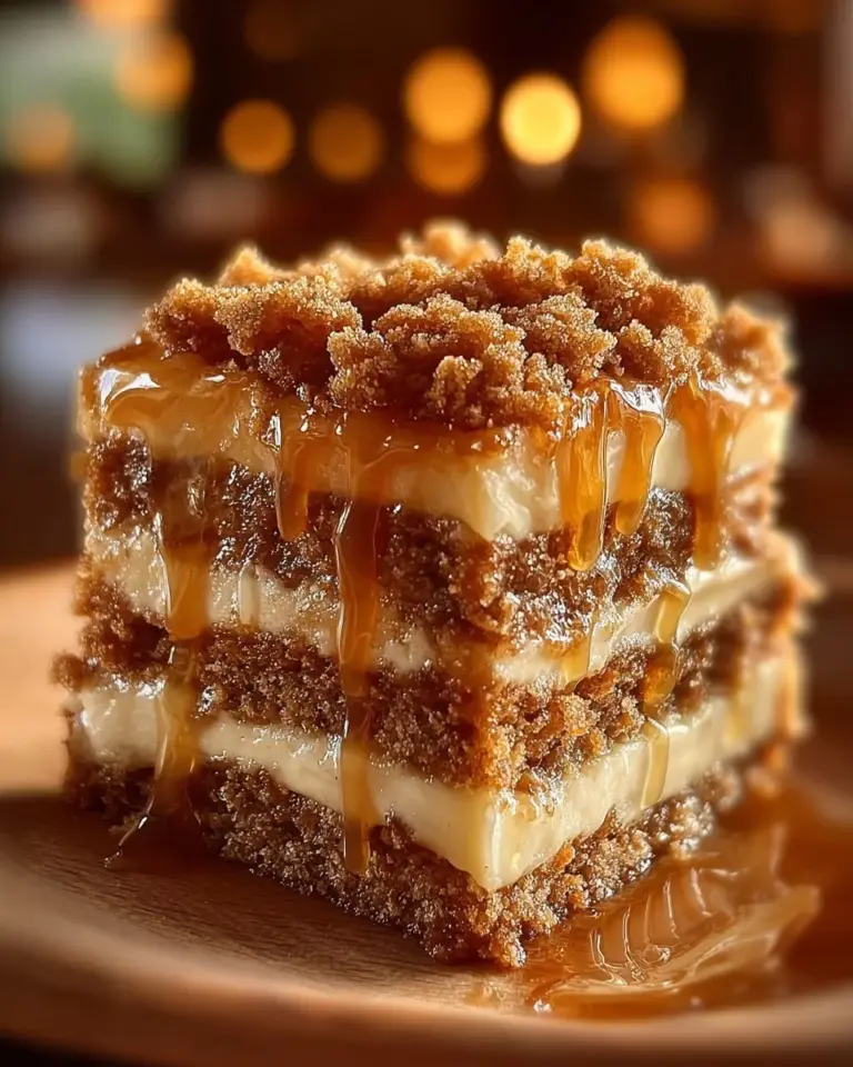 Delicious Autumn Pumpkin Spice Crumble Cake with a golden crumble topping