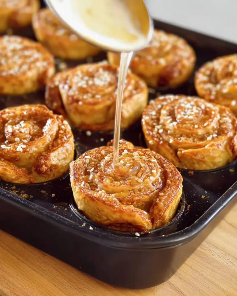 Baklava Scrolls dessert with flaky pastry and nut filling