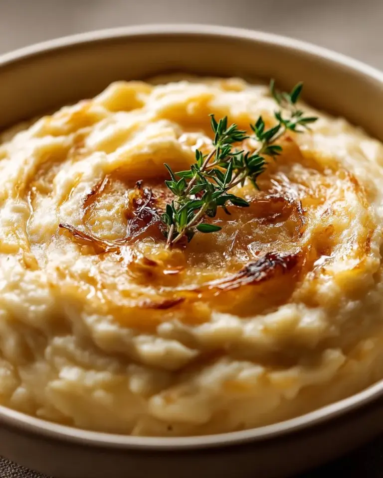 Delicious caramelized onion dip served with crispy chips.