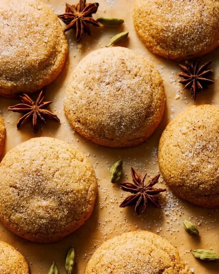 Freshly baked Chai Spiced Cookies with aromatic spices on a plate.