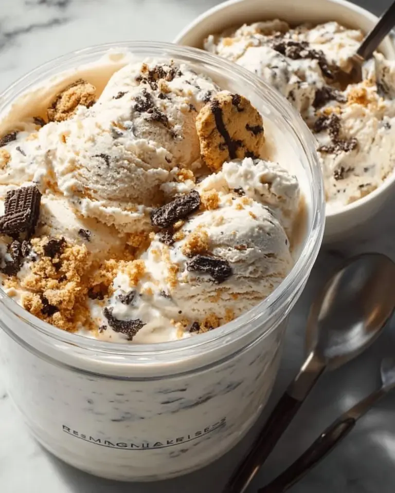 Homemade ice cream made using Ninja Creami resembling Ben & Jerry's flavors.
