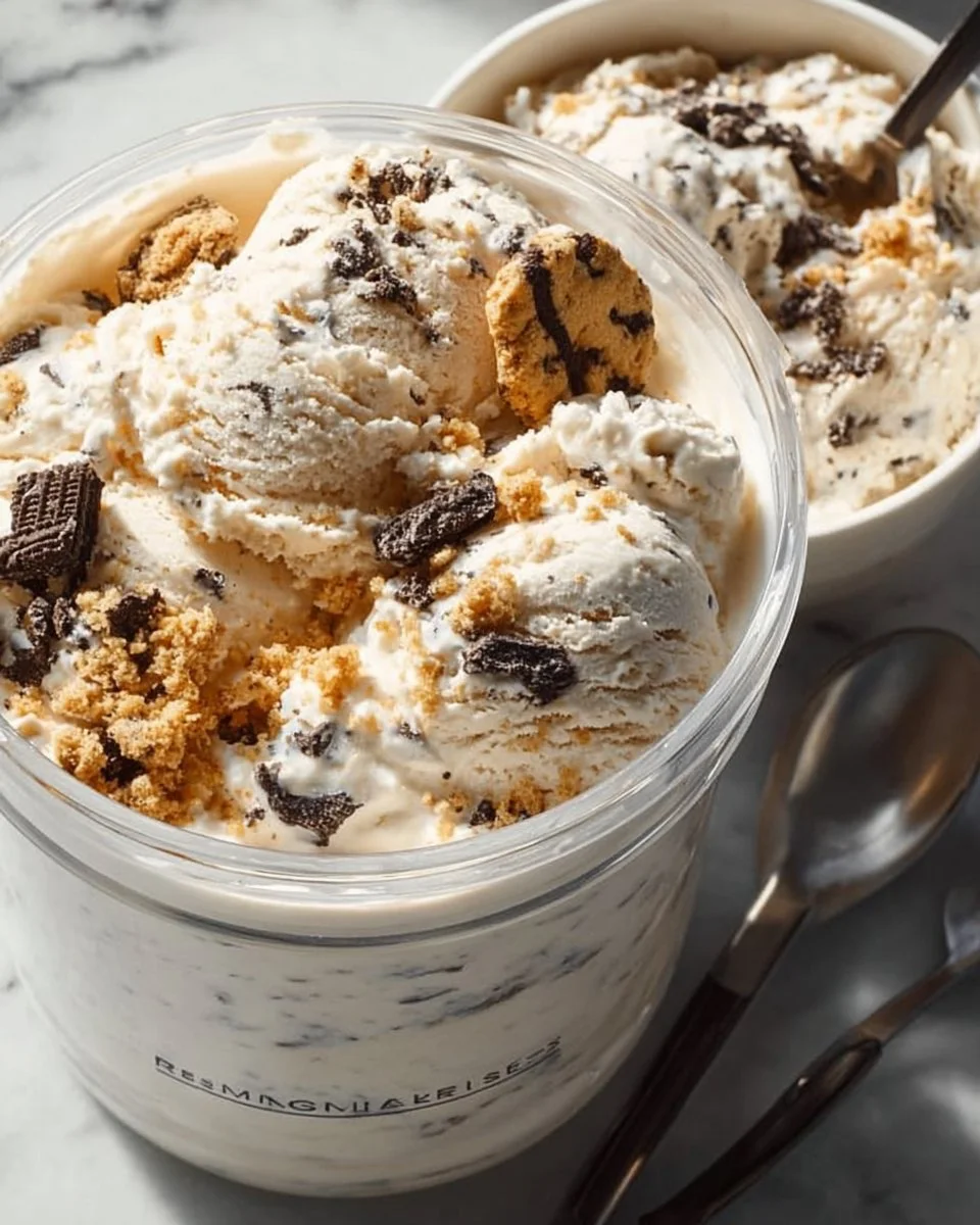 Homemade ice cream made using Ninja Creami resembling Ben & Jerry's flavors.