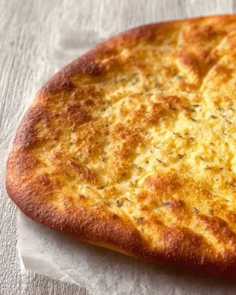 Homemade cottage cheese flatbread served with fresh toppings