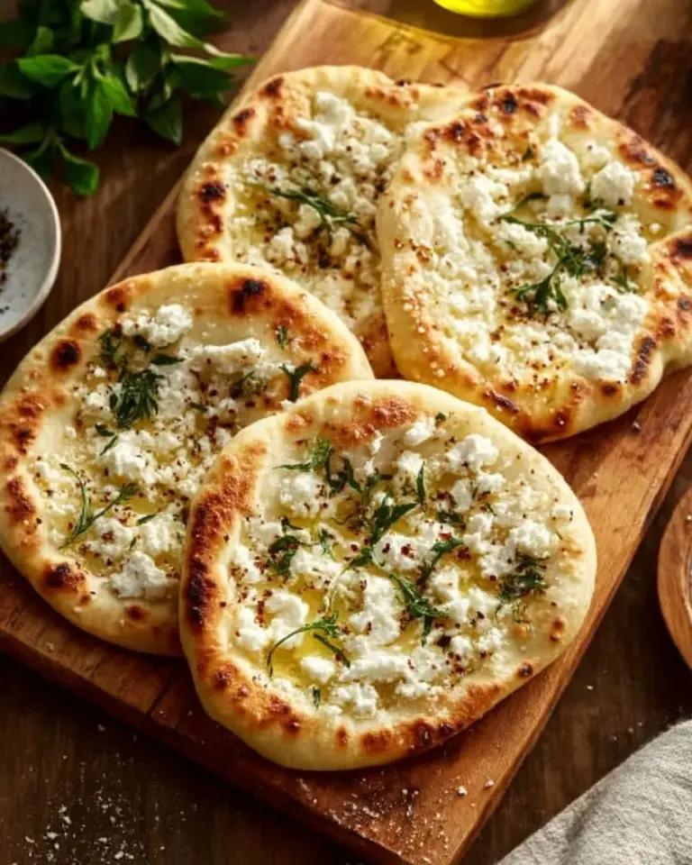 Delicious cottage cheese flatbread served with fresh toppings