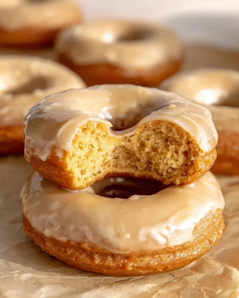 Easy gluten-free pumpkin donuts on a plate, ready to enjoy