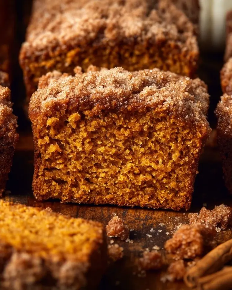 Gluten-free pumpkin coffee cake with spices and pumpkin frosting