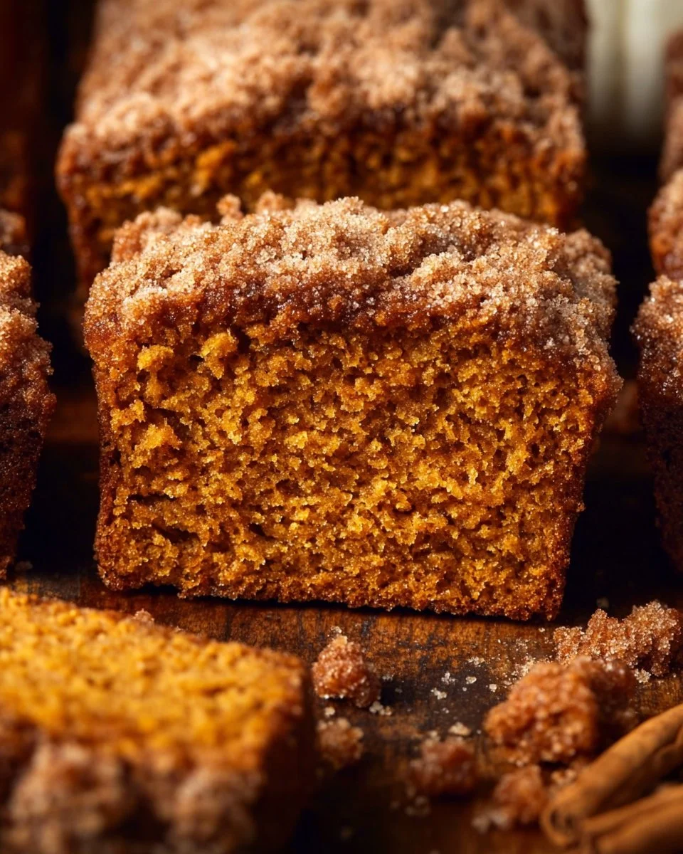 Gluten-free pumpkin coffee cake with spices and pumpkin frosting