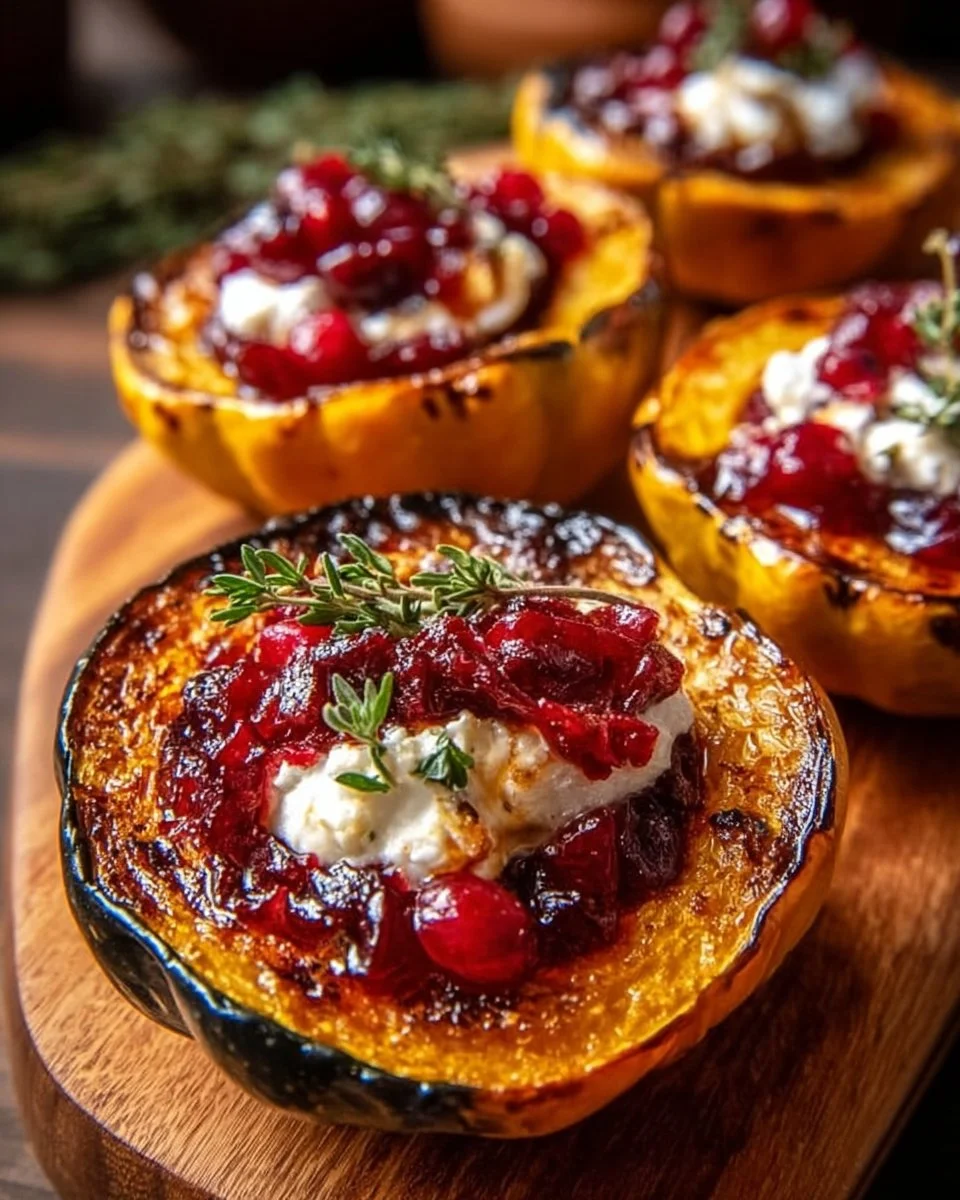 Honey-glazed acorn squash dish, garnished and ready to serve.