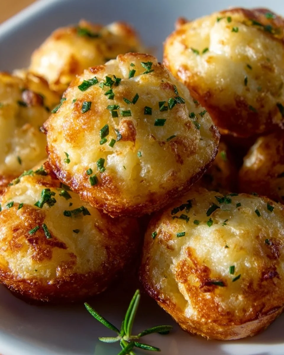 Loaded mashed potato bites topped with cheese and bacon