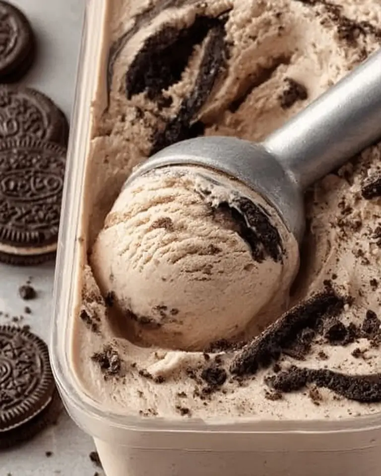 Protein Cookies and Cream Ninja Creami Ice Cream Bites served in a bowl