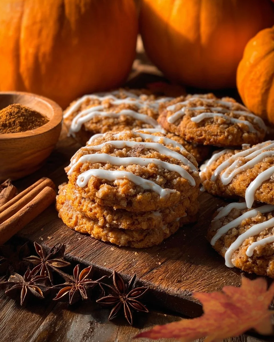 Delicious Pumpkin Coffee Cake cookies with a moist texture and pumpkin spice flavor