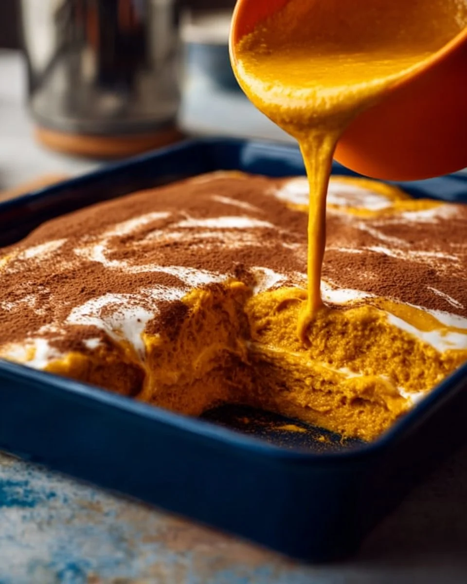 Pumpkin Cottage Cheese Bake fresh out of the oven, golden and delicious.
