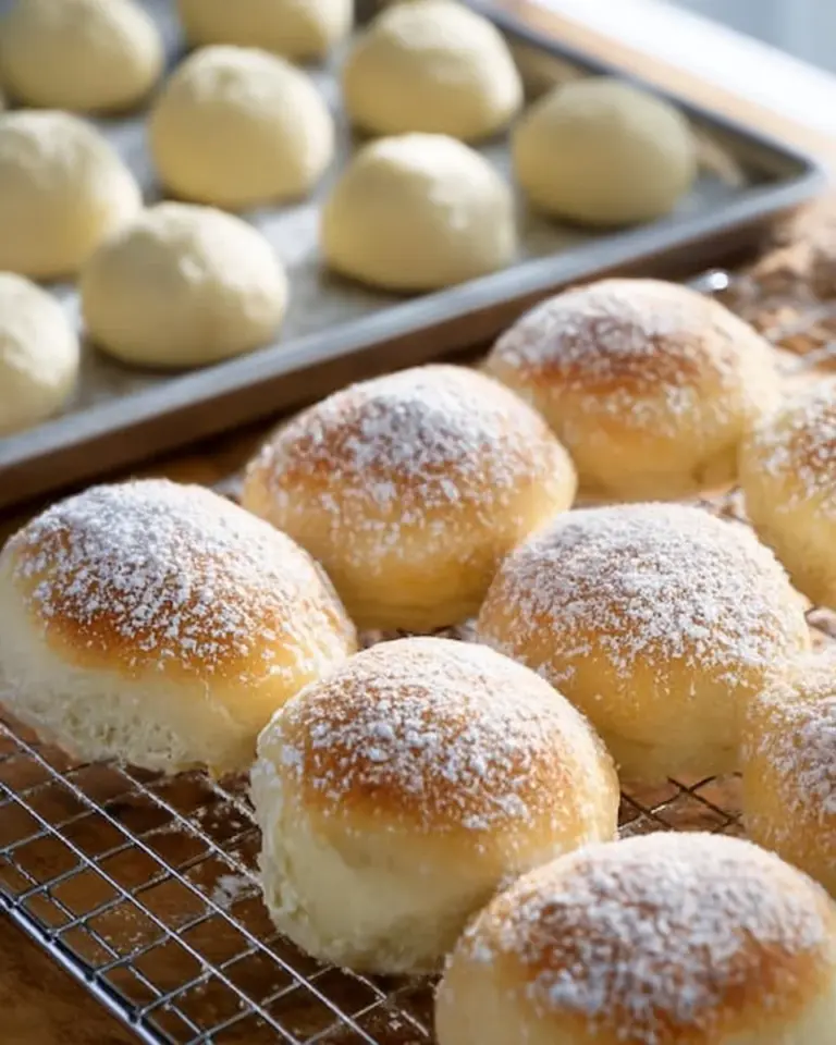 Delicious homemade cottage cheese buns baked to perfection
