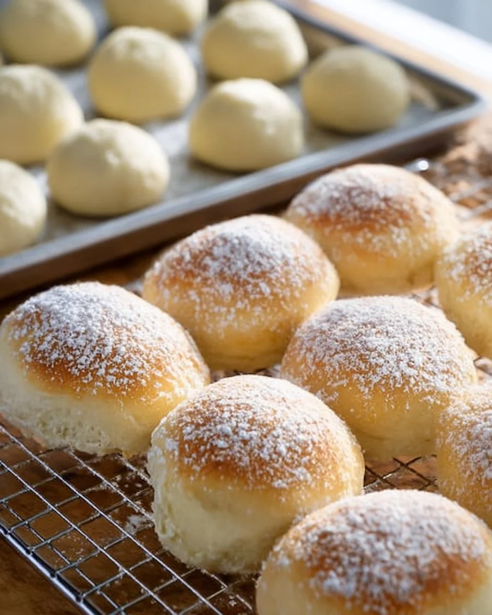 Delicious homemade cottage cheese buns baked to perfection