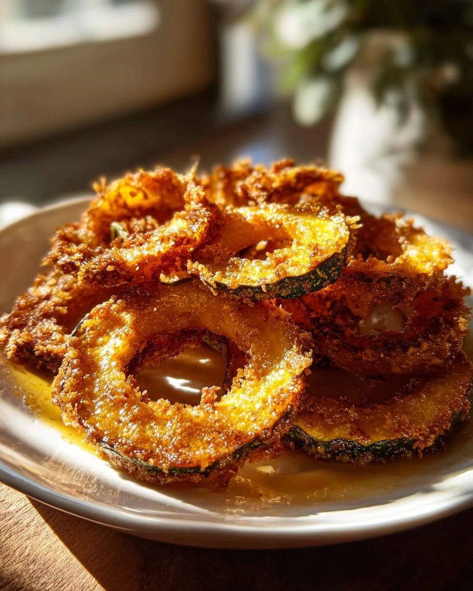 Savory roasted acorn squash served on a plate with herbs