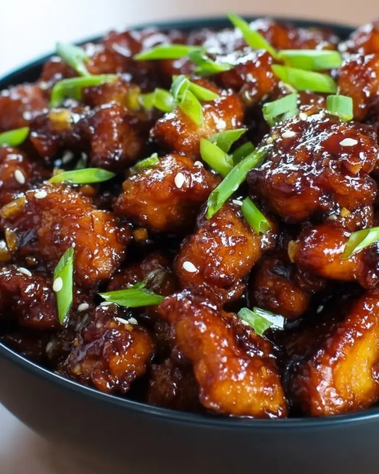 Delicious Sticky Honey Chicken served with veggies and rice