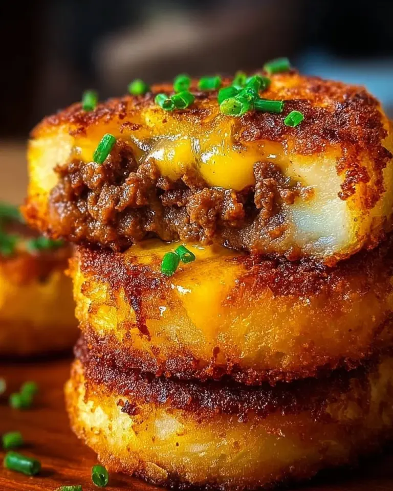 Delicious stuffed mashed potatoes filled with ground beef.
