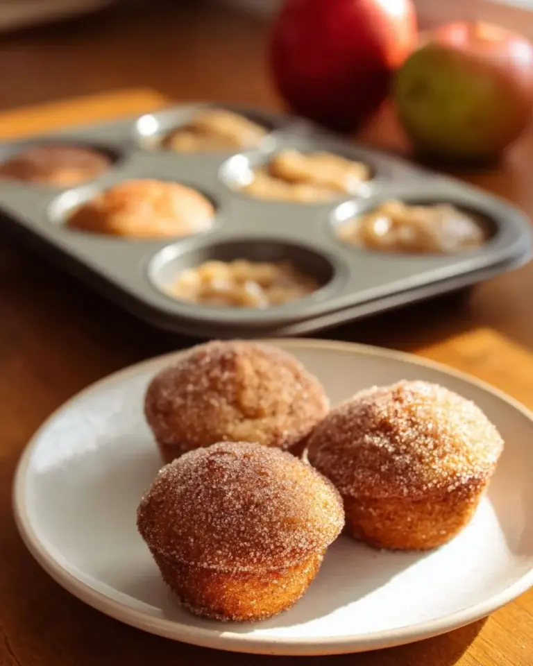 Vegan gluten-free mini apple muffins baked with fresh apples