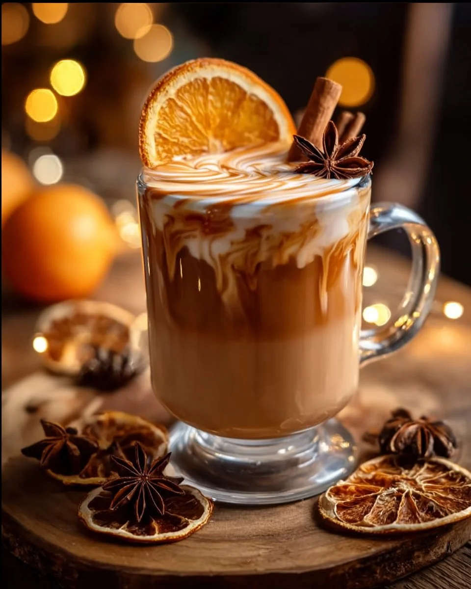 Warm Cinnamon Orange Delight dessert with spices and oranges